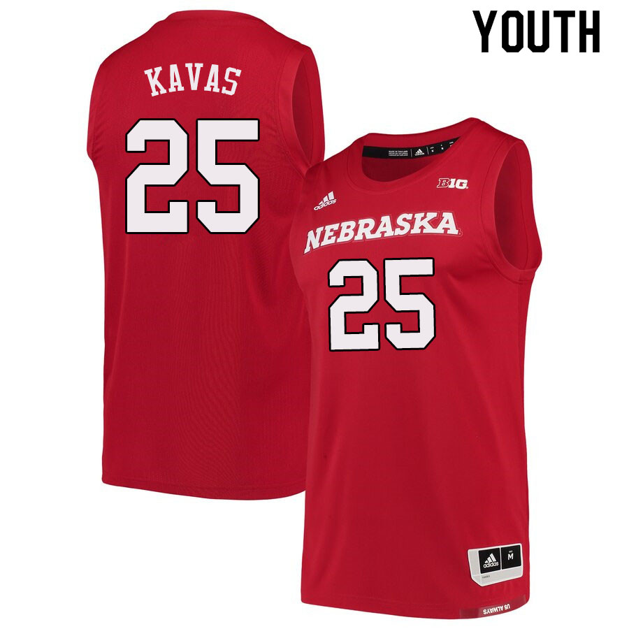 Youth #25 Matej Kavas Nebraska Cornhuskers College Basketball Jerseys Sale-Scarlet - Click Image to Close